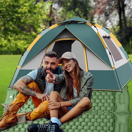 Zelfopblazend Dubbel Luchtmatras voor Camping - Ultralicht, Inclusief Voetpomp en Kussen - Ideaal voor Outdoor Activiteiten van Quechua — afbeelding 4