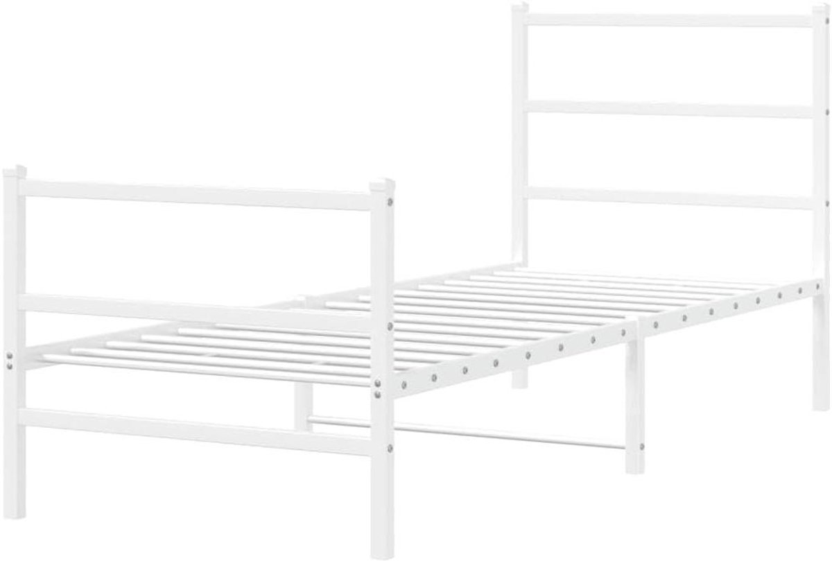Metalen Bedframe - Ledikant Ombouw - Slaapkamer Inrichten - Robuuste Constructie - 80x200 cm - Wit