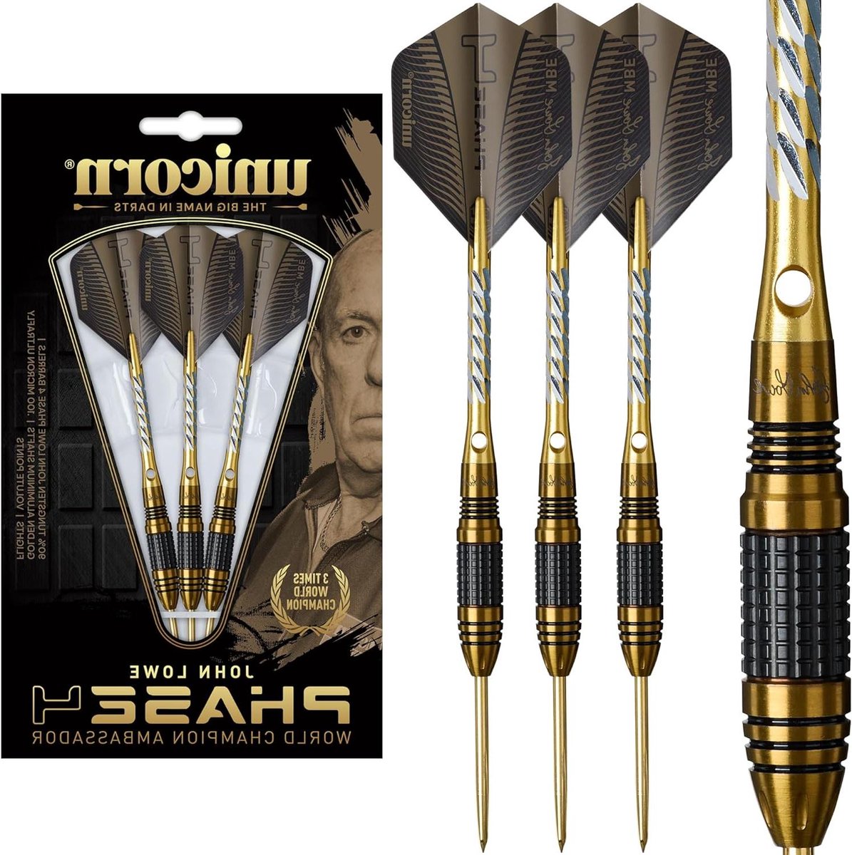 Stalen Dartpijlen - Dartset Darts - Precisie Werpen - 90% Wolfraam Vaten - 23 g - Zwart Goud