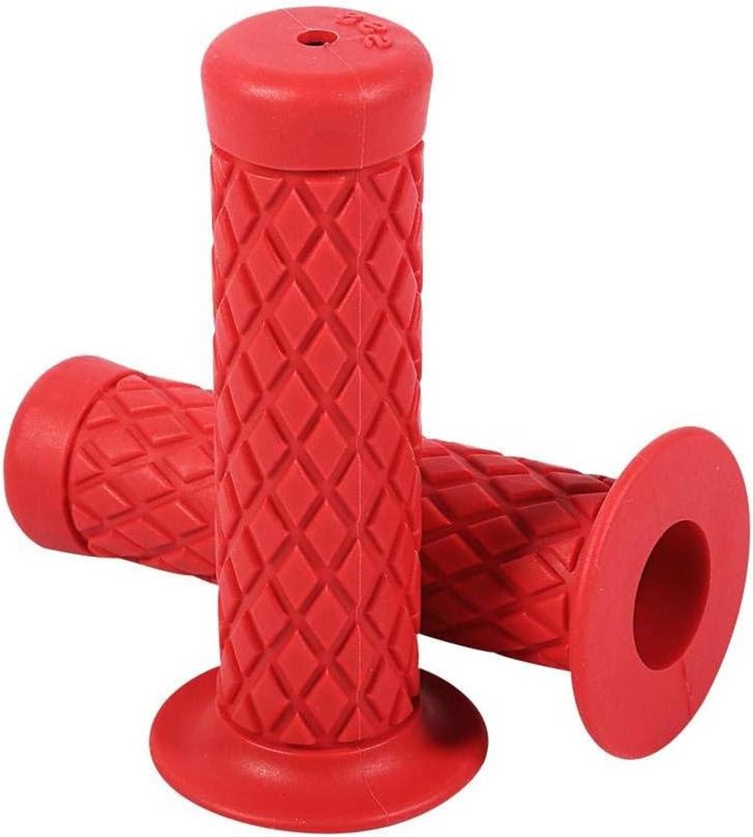 Motorcycle Handvatten - Stuur Handgrepen - Rijden Verbeteren - Zacht Rubber - 22mm - Rood