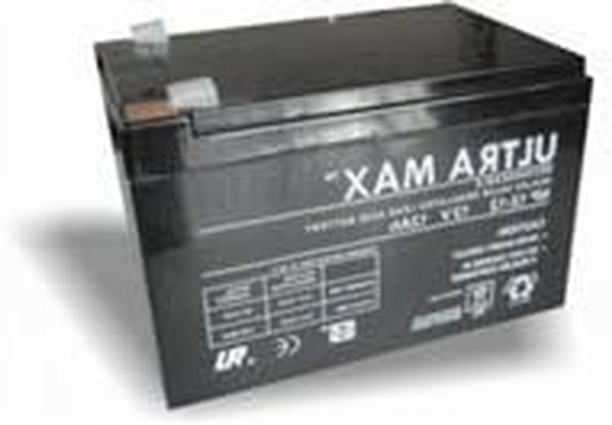 Oplaadbare Accu - Batterij Looodzuur Accu - Standby Stroom - Hoge Capaciteit - 12 V 12 Ah - Zwart