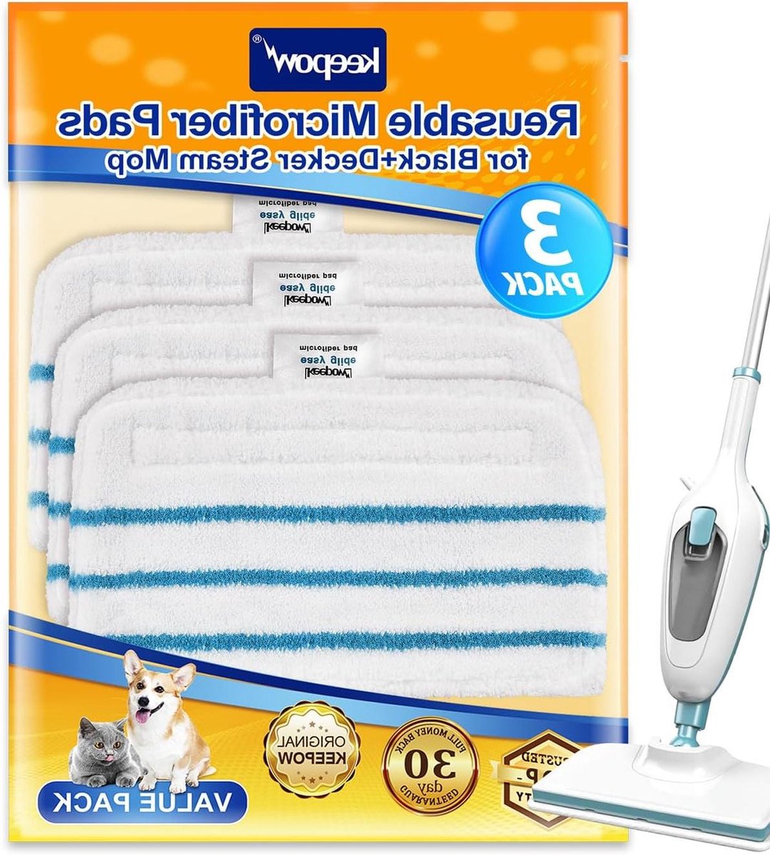 Stoomreiniger Doeken - Microvezel Pads - Grondig Reinigen - Specifiek Ontworpen - 3 stuks - Wit