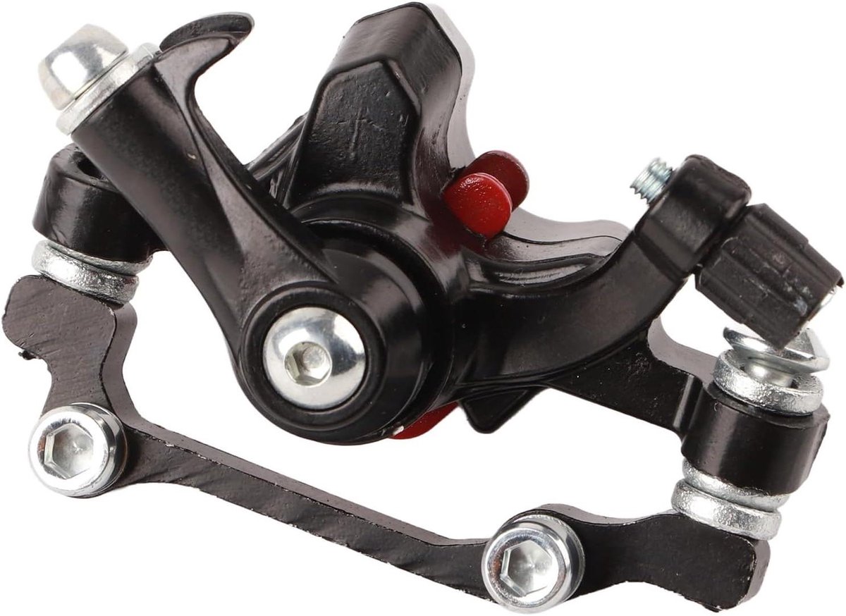 Fiets Schijfremklauw - Remklauw Fiets - Veilig Fietsen - Aluminium Legering - 160/180 mm - Zwart