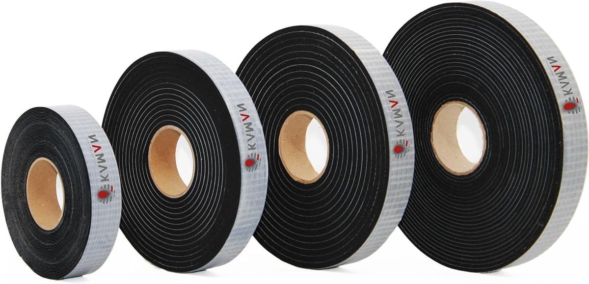 Afdichttape Schuimrubber - Zelfklevend EPDM - Isoleren & Dichten - Gesloten Cel Structuur - 5 Meter Rol - Zwart