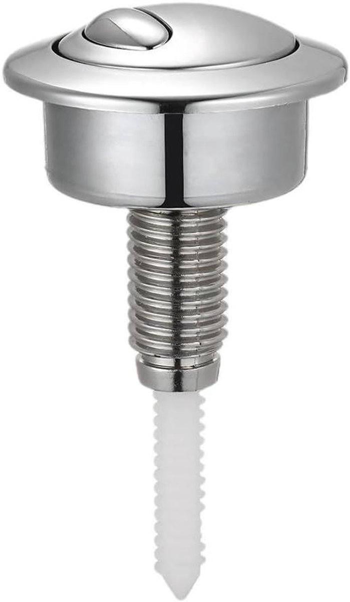 Toilet Drukknop - Spoelknop Dual Flush - Water Besparen - Dubbele Spoelbediening - 39-42mm - Zilver