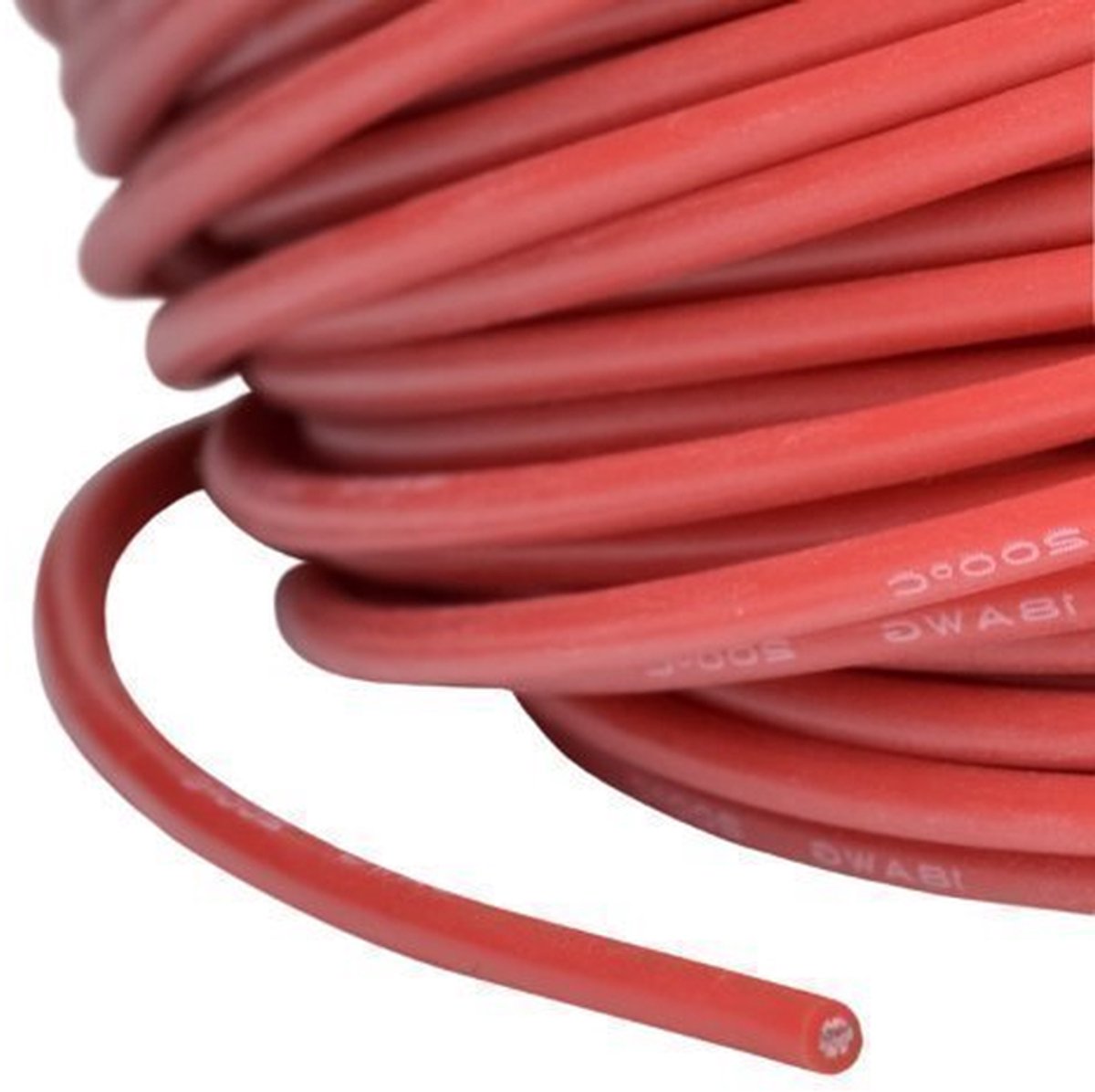 Silicone Kabel Rood - Flexibele Stroomkabel - Eigen Oplaadkabel Maken - Zeer Flexibel - Per Meter - Rood