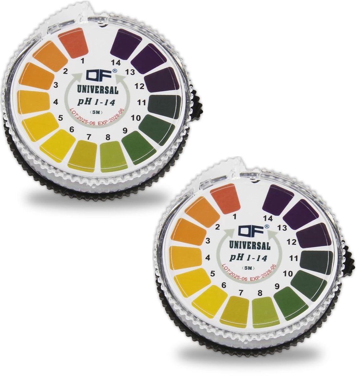 pH Test Strips Set van 2 Stuks, Universele Indicator voor Water, Bodem en Aquaria, Volledige Bereik 0-14, 10 Meter Rol voor Nauwkeurige Metingen