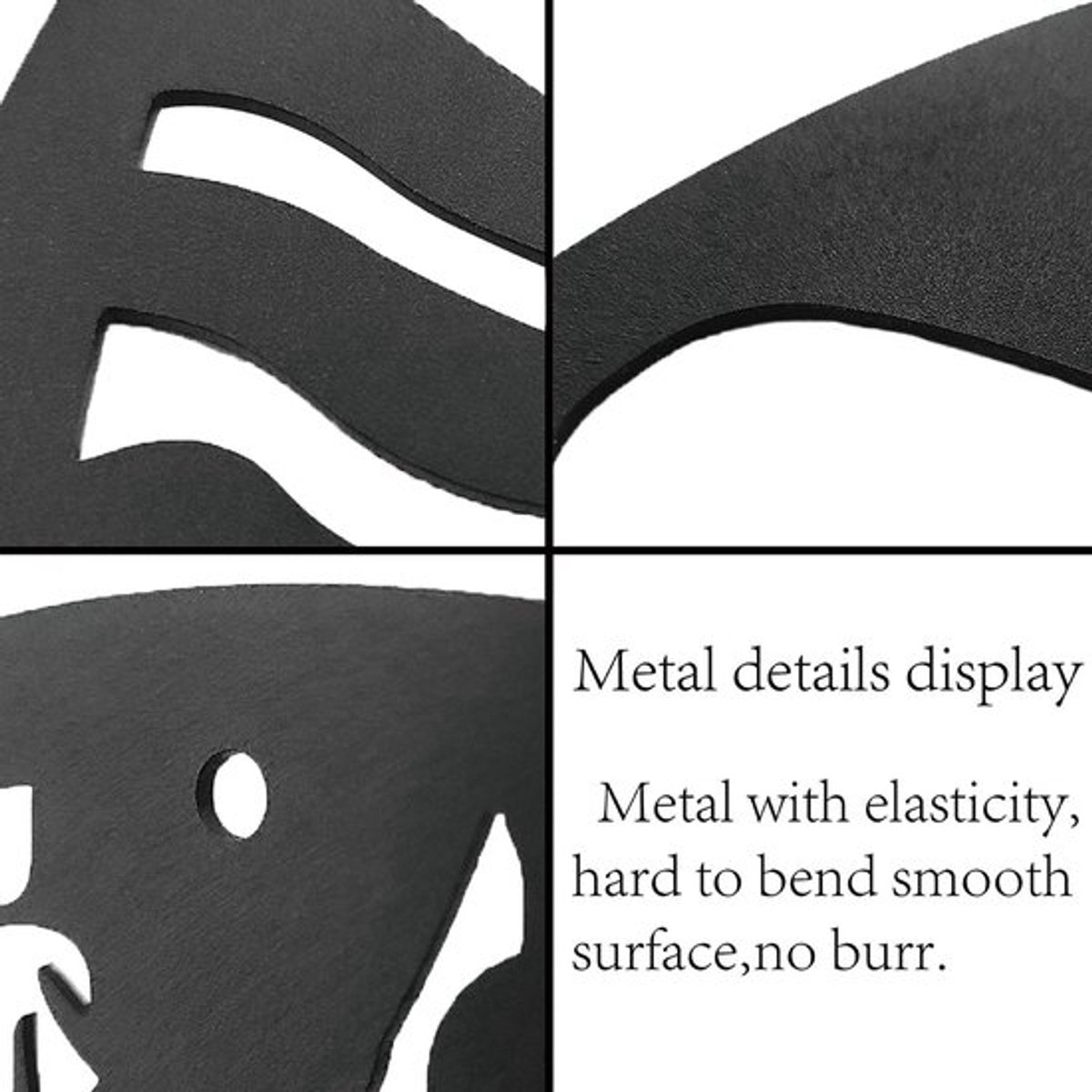 Allecto - Metalen Muurkunst - Decoratief Muurdecor - Zwart - Fase