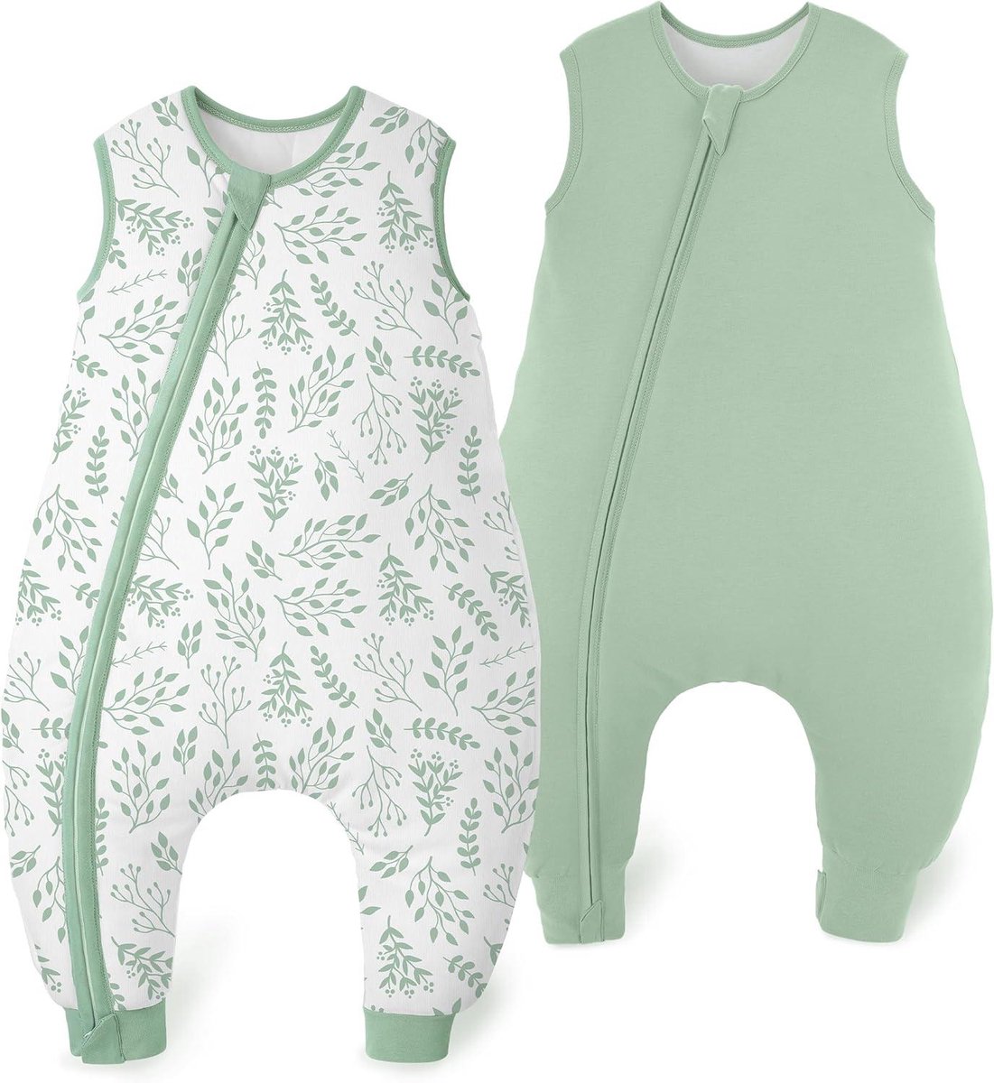 Babyslaapzak met voeten - Trappelzak winterslaapzak - Warm slapen - Met ingebouwde sokken - 15 - 25 TOG - Wit