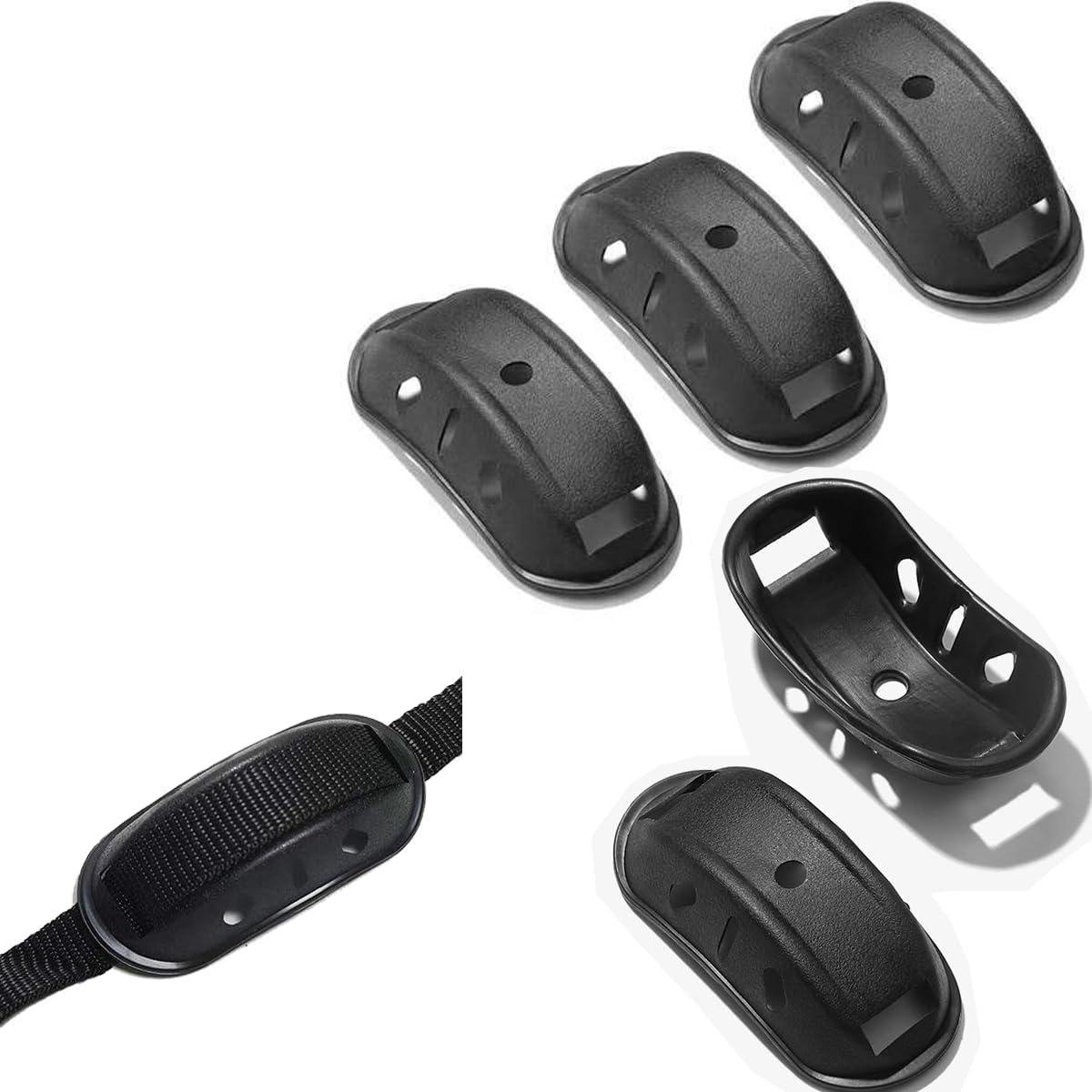 Fietshelm Kinband Covers - Helm Kinbeschermers - Helm Comfort - Universeel Zacht Rubber - 3 stuks - Zwart