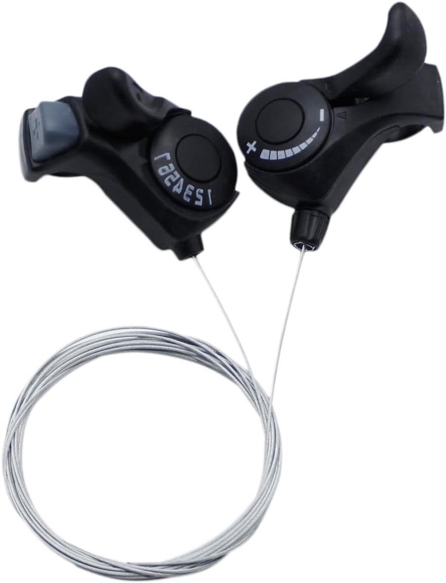 Fiets Versnellingspook Set - Shifters Fiets - Fietsen - 3x7 Snelheden - 22.2 mm Klem - Zwart