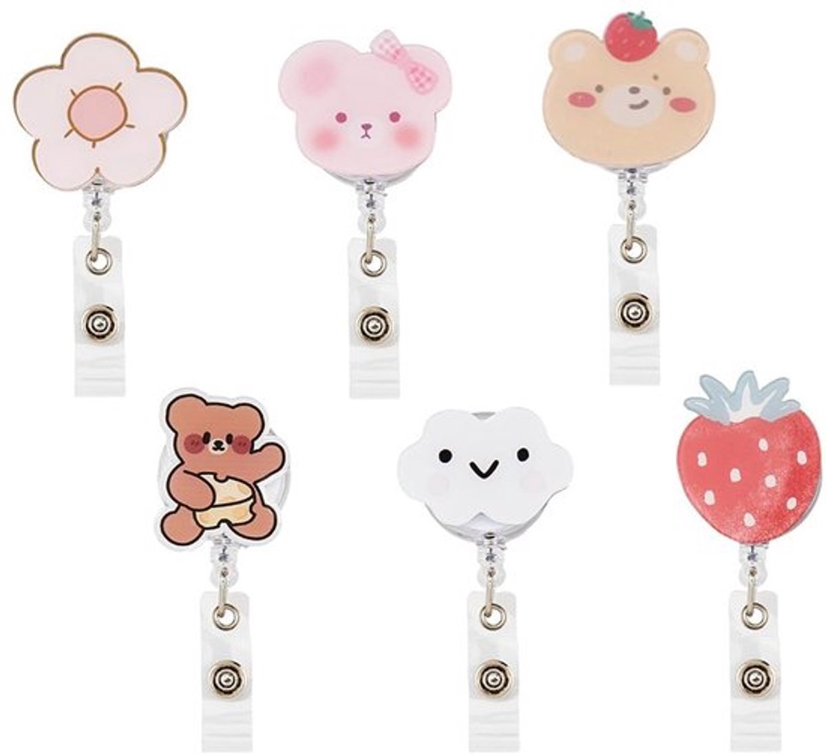 Store_8 - Badge Reel Houders - Schattige Cartoon Stijlen - Intrekbare