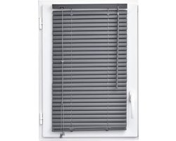 PVC Jaloezieën - Raambekleding Lamellen - Licht Dosering - Montage Zonder Boren - 40x130 cm - Antraciet