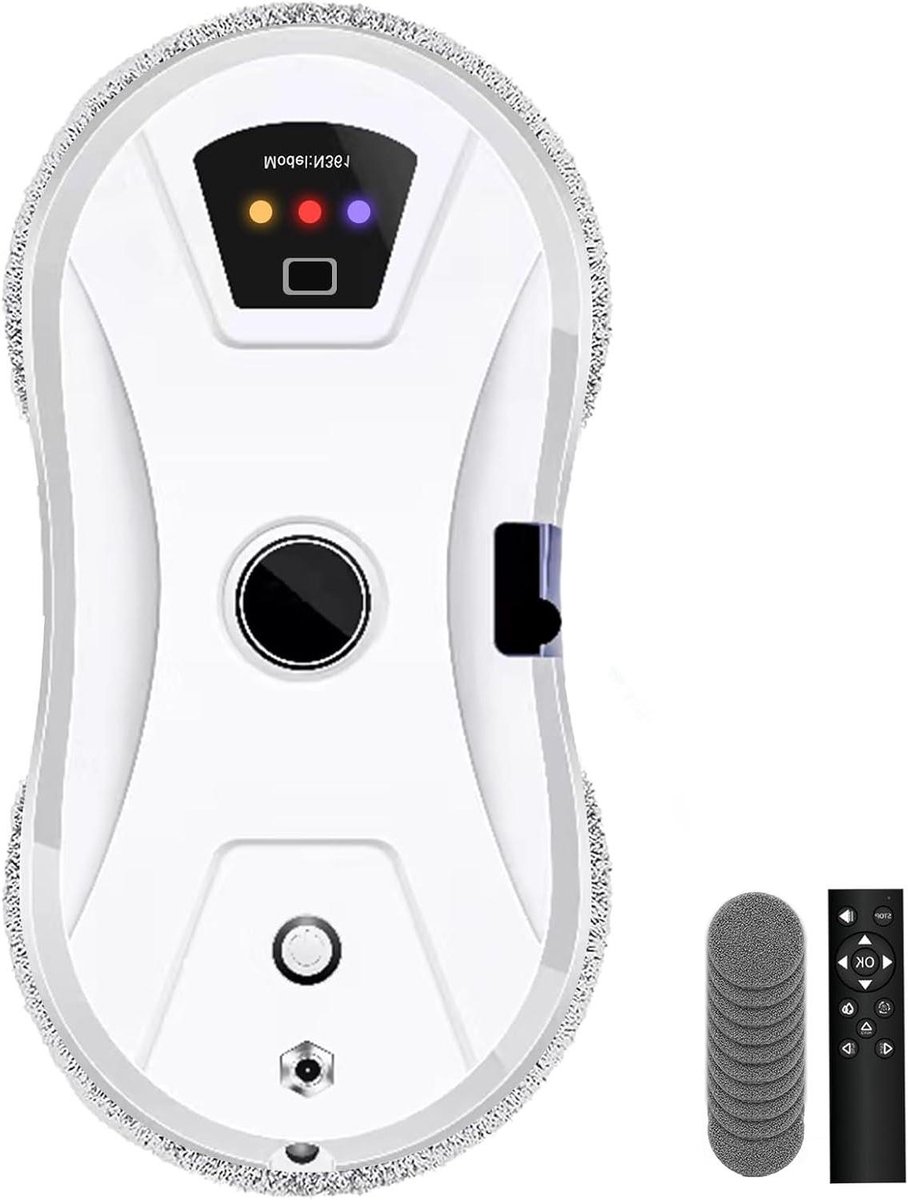Ramenwasser Robot - Automatische Glazenwasser - Schoonmaken van ramen - Sterke zuigkracht 5600 Pa - 35 ml reservoir - Wit