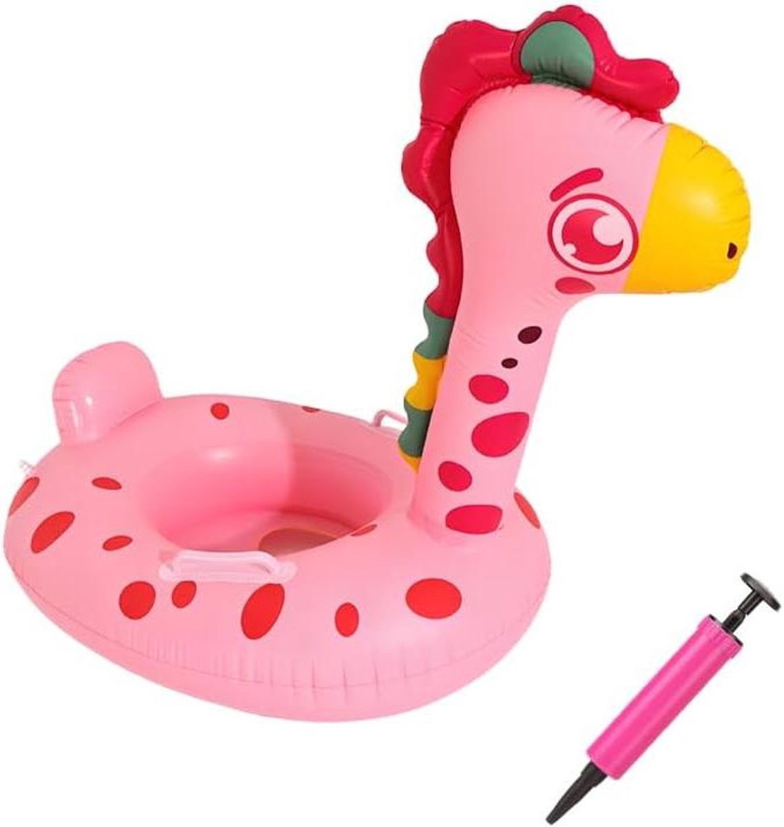 Baby zwemring - Drijvende stoel - Veilig zwemmen - Giraffe ontwerp - 6 maanden - 3 jaar - Roze