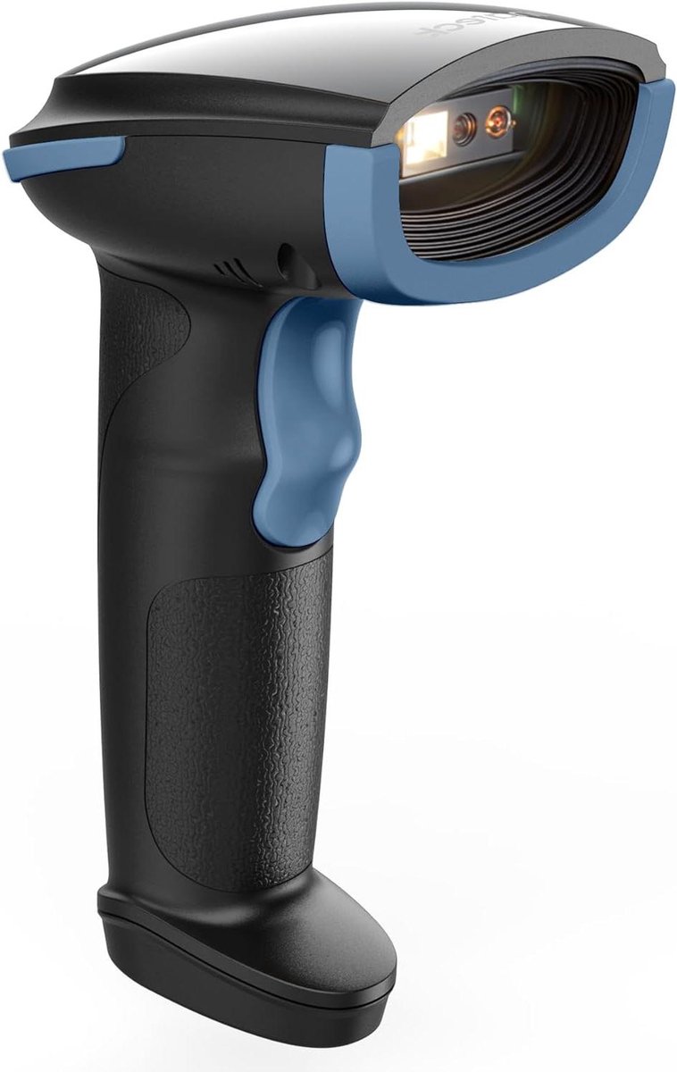 Streepjescode Scanner - Draadloze Scanner - Voorraad Beheer - 3 Maanden Batterij - 1D 2D QR - Blauw
