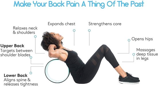 Yoga Wiel voor Rugpijn Verlichting en Flexibiliteit - Ideaal voor Stretching en Backbends van Merkloos — afbeelding 5