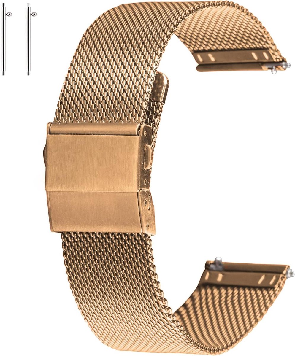 Horlogeband mesh 14mm 16mm 18mm 20mm 22mm - roestvrij staal - quick release - stijlvolle vervanging - SnelShoppen