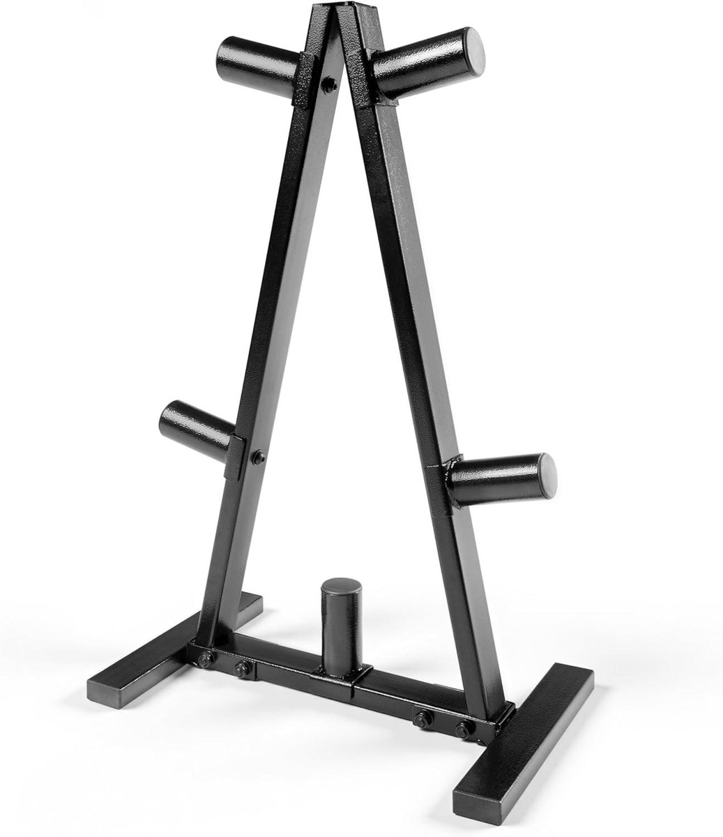 Olympisch Platenrek - Halterrek Gewichtschijven - Kracht Training Opslag - Driehoekig Ontwerp - 50.8 x 30.48 x 76.2 cm