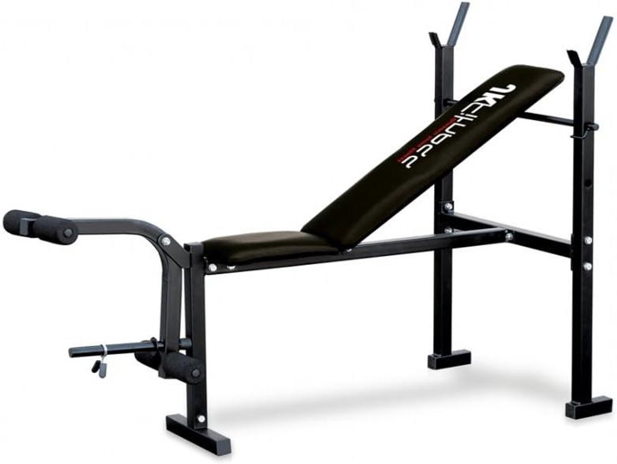 Verstelbare Trainingsbank - Fitness Bank Gewichthefbank - Kracht Training - Verstelbare Rugleuning - 146 x 70 x 106 cm - Zwart