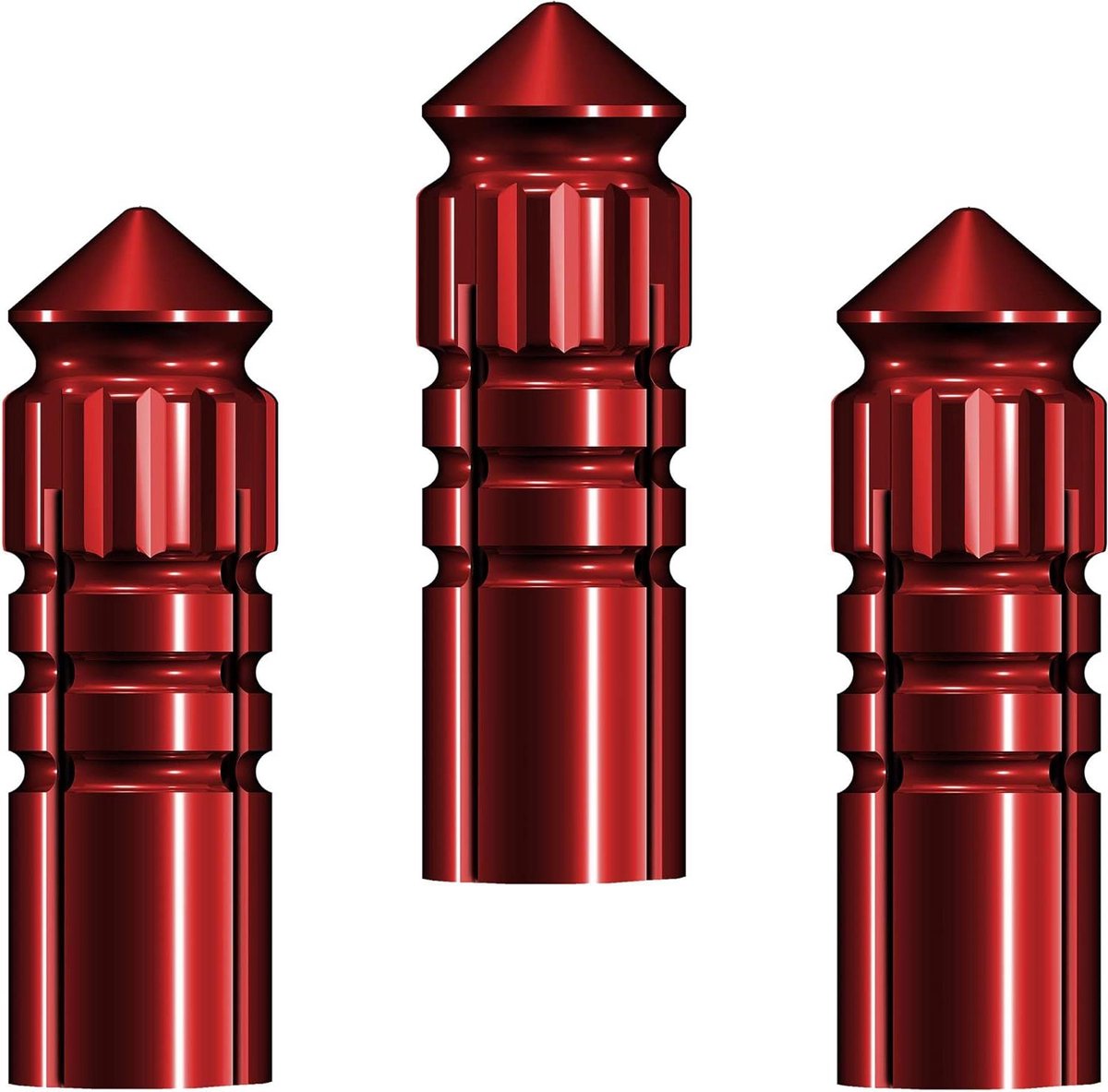 Dartpijl Beschermhoes - Flight Protector - Dartpijlen Beschermen - Stijlvol Aluminium - 1 Set (3 Stuks) - Rood