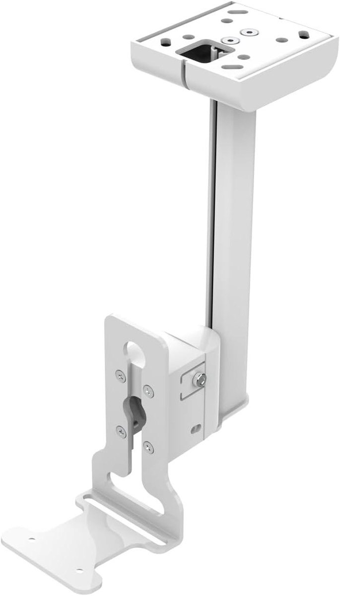 Plafondsteun Luidspreker - Houders Muurbeugel - Geluid Optimaliseren - Uniek Kantelmechanisme - 30 cm - Wit