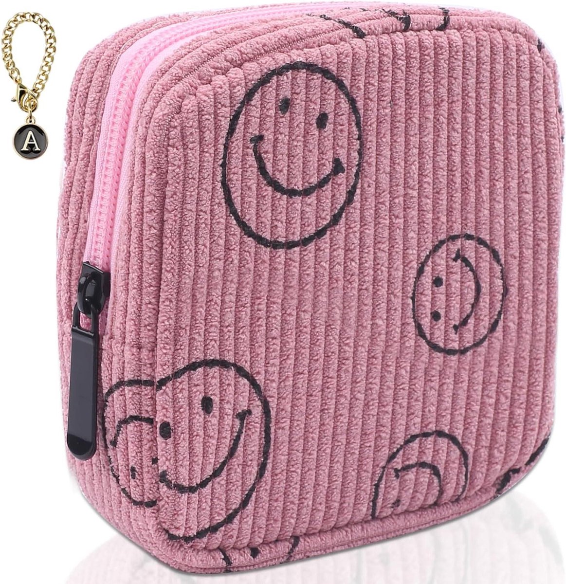 Maandverband Tas - Periode Pouch - Menstruatie Producten Meenemen - Preppy Corduroy Design - Niet gespecificeerd - Niet gespecificeerd