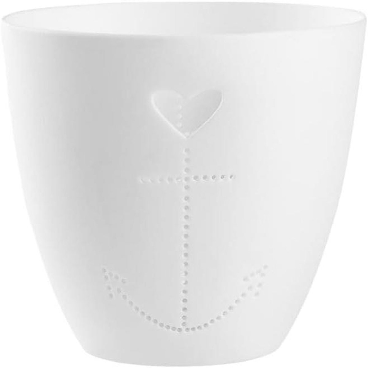 Decoratief Anker - Maritieme Decoratie - Woonkamer Aankleden - Zeemans Woorden Ontwerp - 38.3 x 41 x 12 cm - Wit