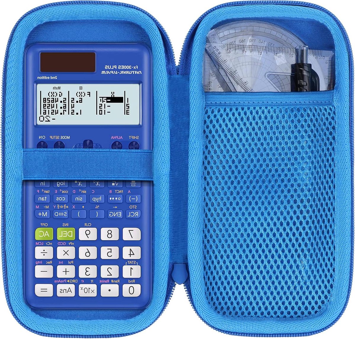 Beschermhoes Rekenmachine - Opberghoes Etui - Veilig Opbergen - Waterdicht Schokbestendig - 21.5 x 10.2 x 3.8 cm - Zwart