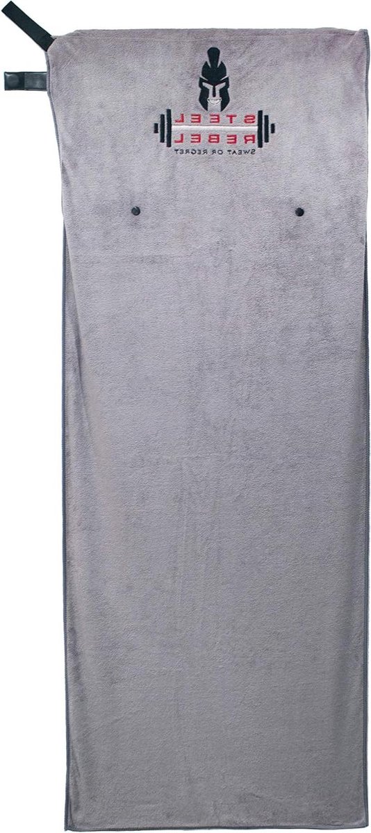 Sporthanddoek Microvezel - Fitnesshanddoek Workout Doek - Sporten en Trainen - Met Ritsvak en Magneet - 125 x 50 cm
