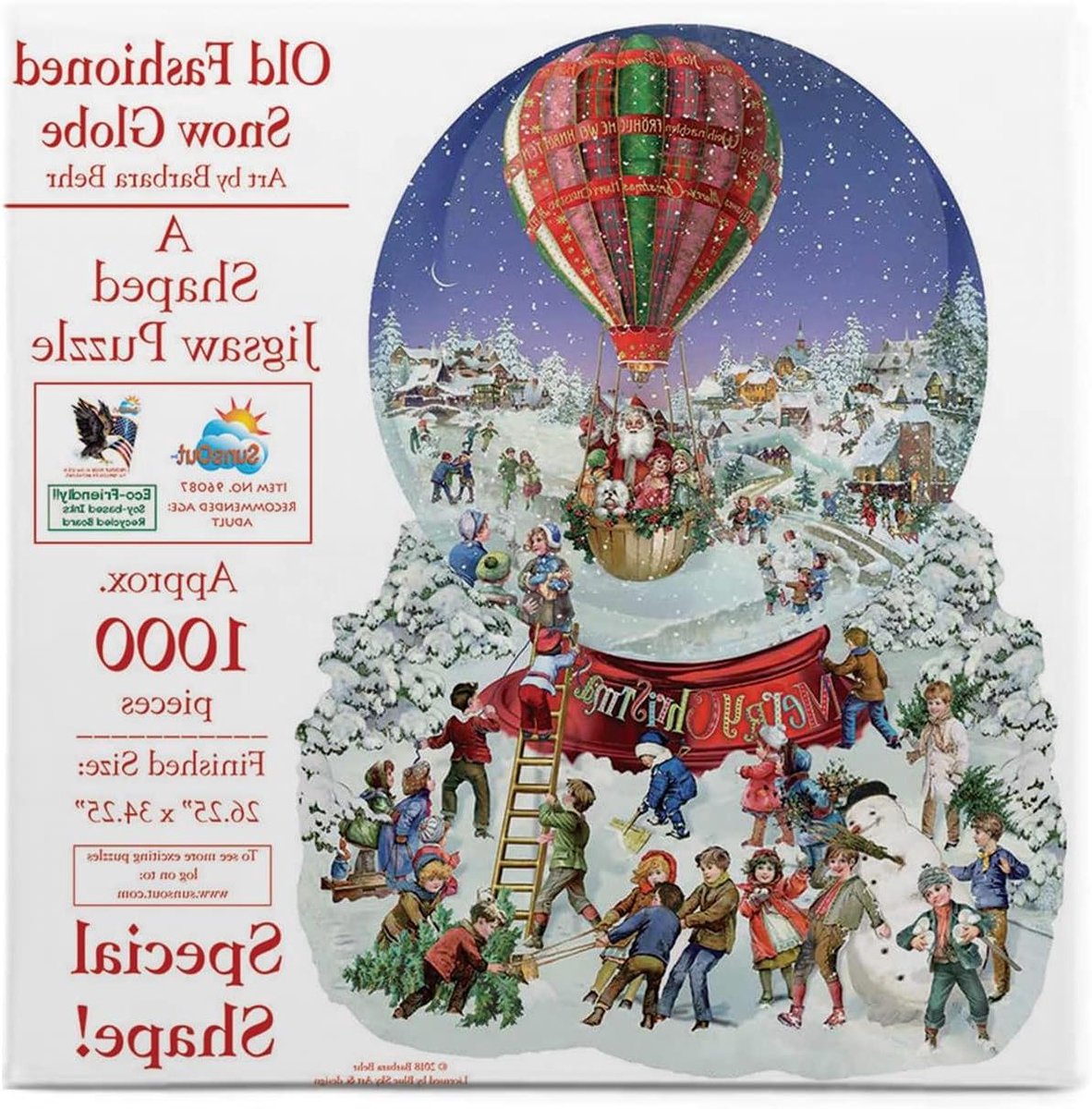 Legpuzzel XXL - Winter Puzzel - Ontspanning Thuis - Grote Stukjes - 1000 Stukjes - Kleurrijk
