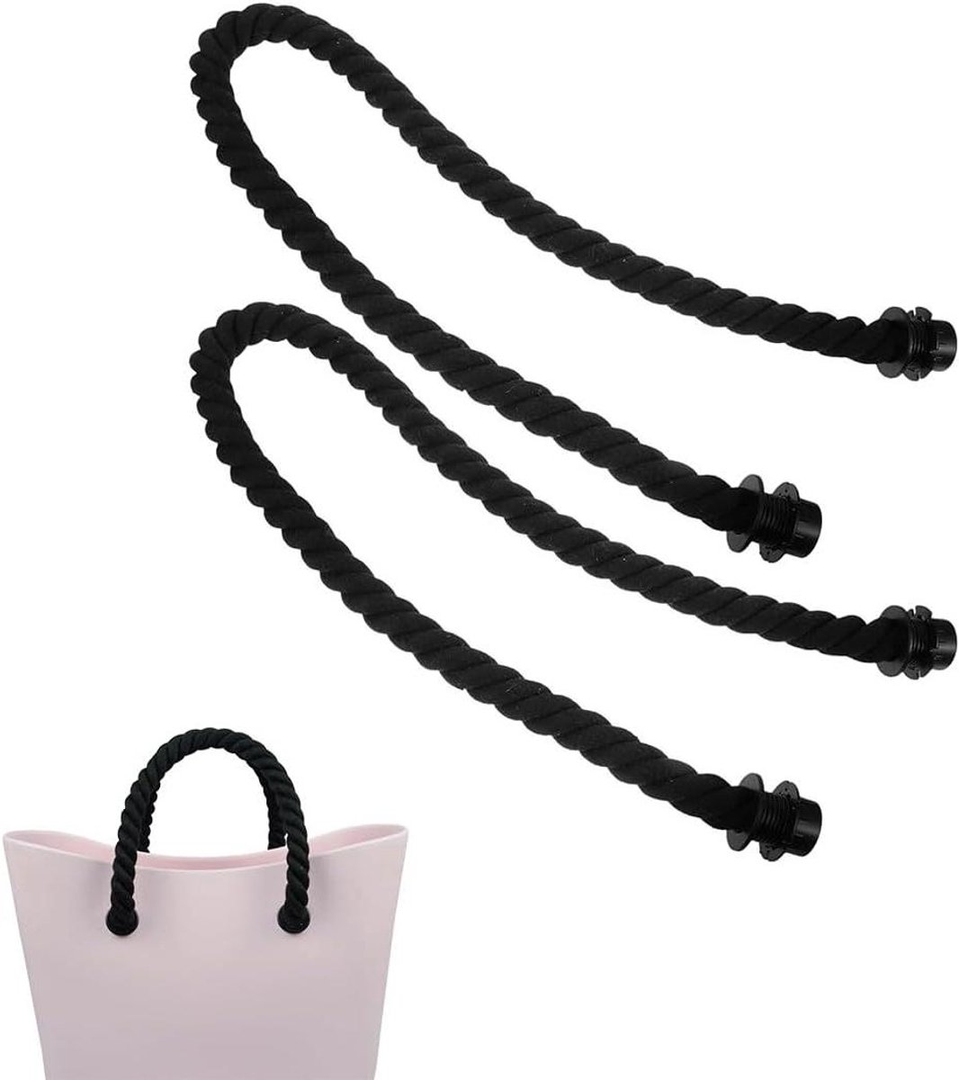 Schouderband Tas - Handvat Tasriem - DIY Tassen Maken - Klassiek Geweven Ontwerp - 75 cm Lengte - Zwart
