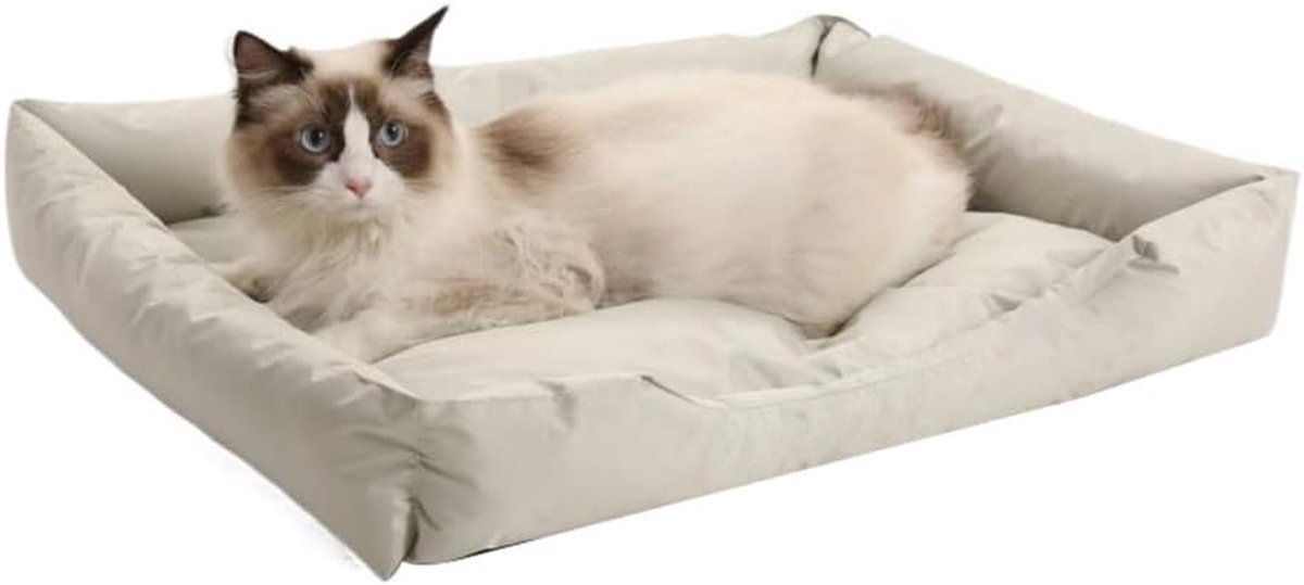 Waterproof Huisdier Bed - Huisdier Sofa Kussen - Rustgevende Slaapplaats - Verhoogde Randen - 40 x 50 x 6 cm