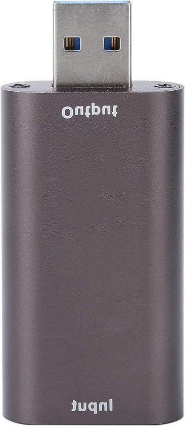 Video Capture Card - HDMI naar USB Adapter - Video Opnemen - 4K 60Hz Input - Compact - Koffie