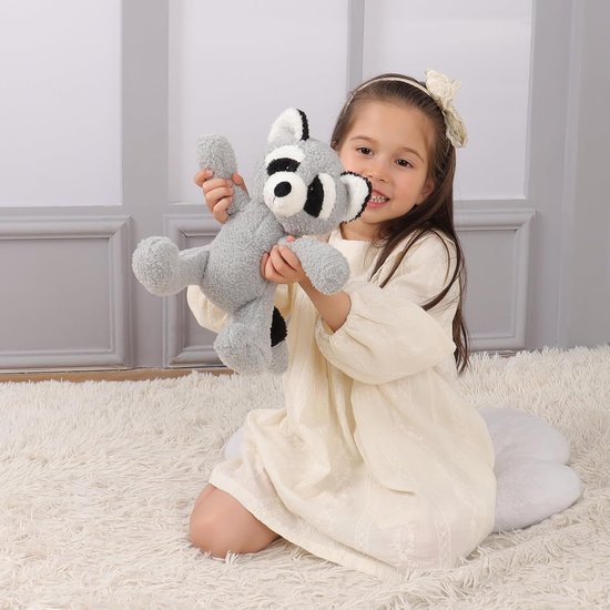 Zachte Pluchen Knuffel Lam of Wasbeer - 25 cm - Fluweel Zacht Speelgoed voor Baby's en Kinderen van Binggou — afbeelding 2