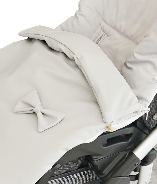 Voetenzak - Universele Muts - Baby Comfort - Waterafstotend Kunstleer - 95 x 50 cm - Grijs — afbeelding 4