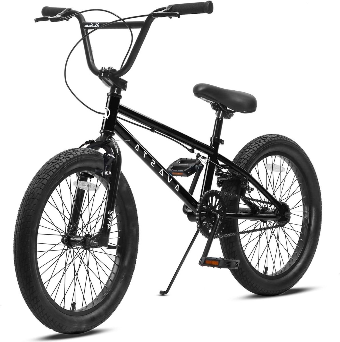 Kinderfiets BMX - Jongensfiets Meisjesfiets - BMX-rijden - Stevig Hi-Ten stalen frame - 18 inch - Zwart