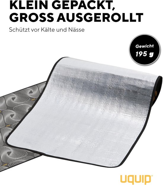 Isolatiemat - Campingmat Vochtwerend - Outdoor Kamperen - Aluminium Gecoate Onderkant - 190 x 55 cm - Grijs — afbeelding 2