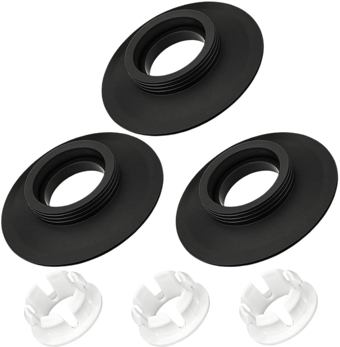 Toilet Flush Valve Seal - Toiletonderdeel Afdichtring - Lekvrij Toilet - Hoge Kwaliteit Rubber - 70 mm Diameter - Zwart