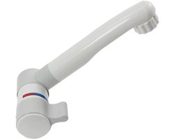 Keukenmengkraan Camper - Caravan Kraan - Watervoorziening - Inklapbare Uitloop - 320° Draaibaar - Lichtgrijs Wit