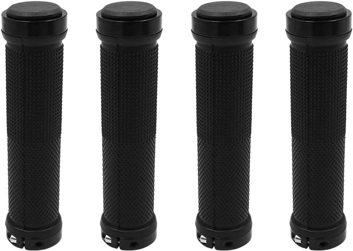 Fietsstuur Handvatten - Grips Stuur - Comfortabel Fietsen - Dubbel Lock-on Systeem - 14 cm Lengte - Zwart