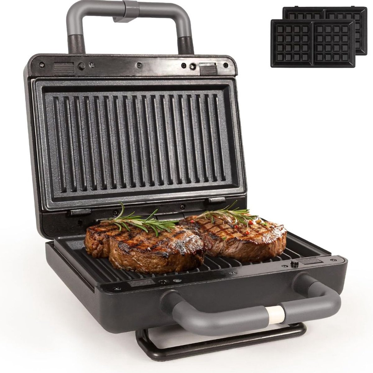 Elektrische Grill - Contactgrill Panini - Snelle Maaltijden - Dubbele Grill Oppervlak