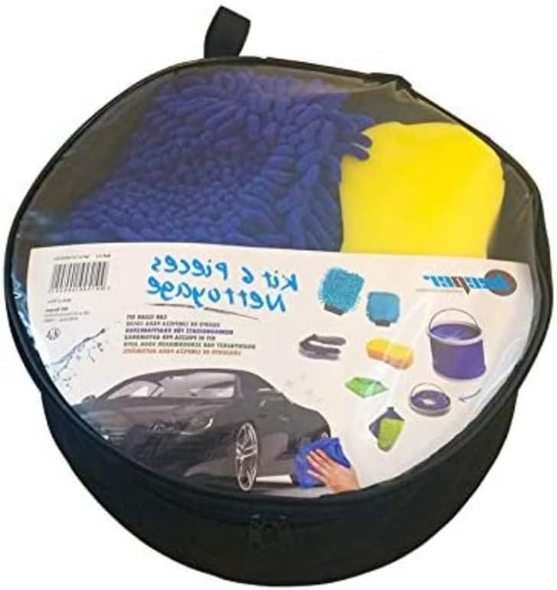 Autoreinigingsset - Auto poets set - Auto poetsen - Compacte koffer - 6 stuks - Niet gespecificeerd