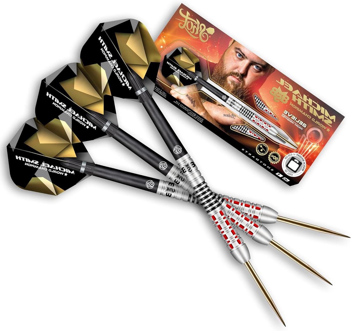 Dartpijlen Set - Steel Darts - Precisie Werpen - 90% Tungsten - 25 gram - Zilver