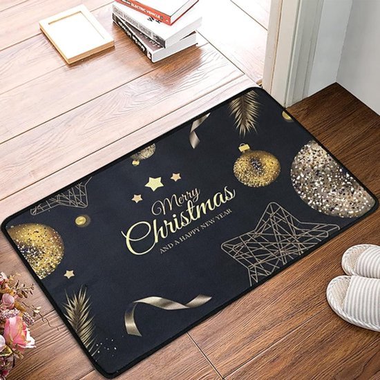 Kerst vloerkleed - 60 * 40cm - antislip badmat - wasbare flanellen badmat - Santa badmat