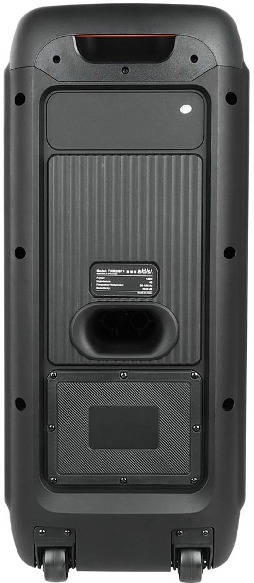 Qonos Bluetooth Speaker Partybox - Draadloos - 1 Microfoon - LED Verlichting - Karaoke - Radio - 120W - Zwart van QONOS — afbeelding 3
