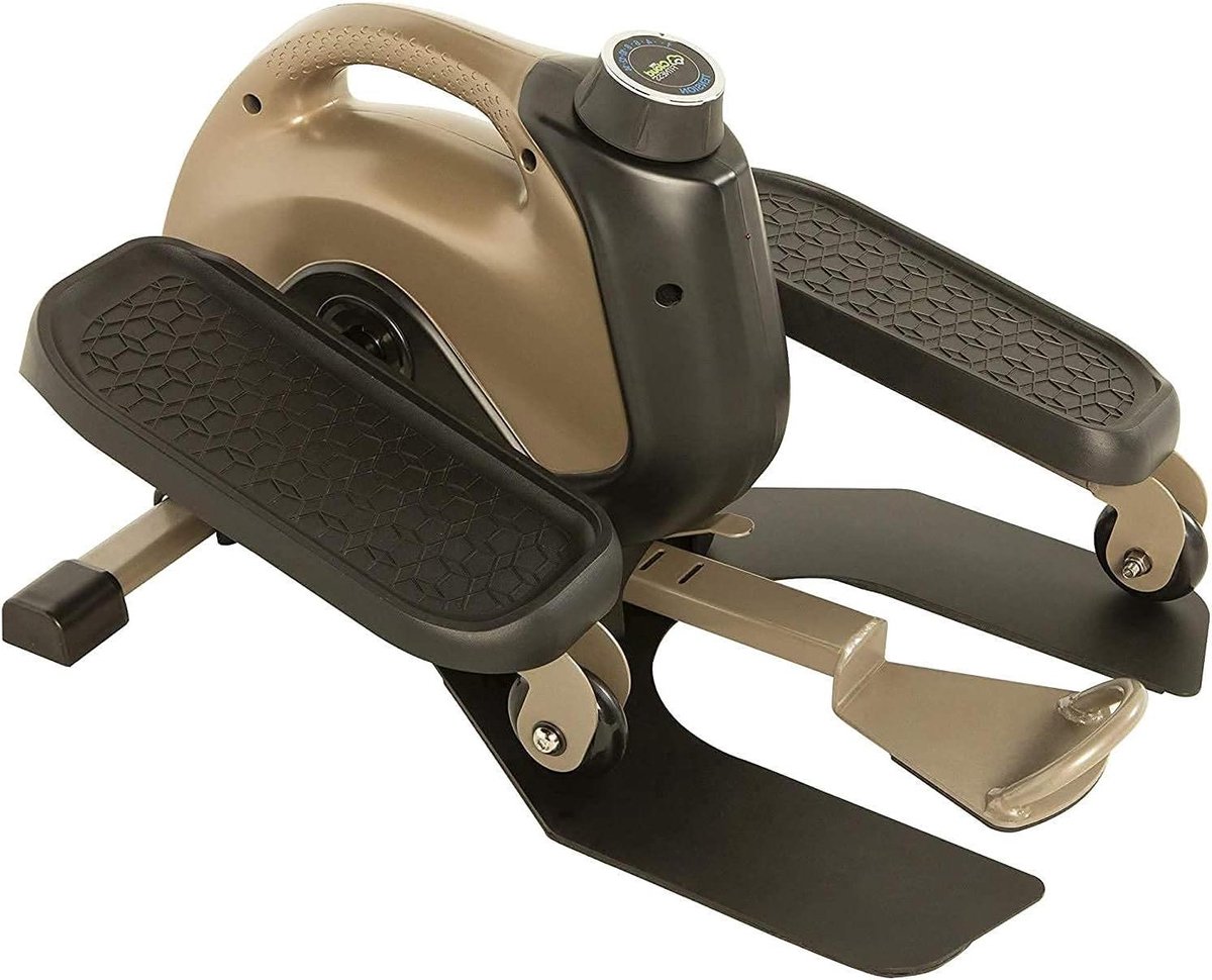 Onder het Bureau Elliptical - Hometrainer Elliptisch - Fitness Oefenen - Uitschuifbare Stoelhaak - 27 cm Pedaalhoogte - Zwart