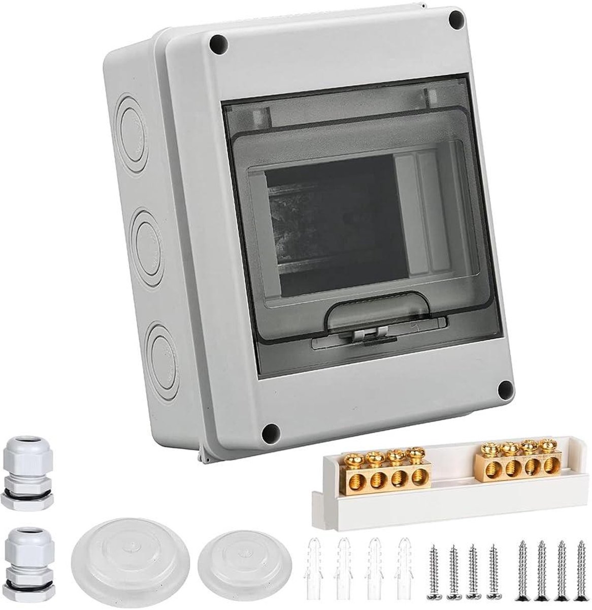 Zekeringkast Opbouw - Verdeelkast Klein - Elektrische Installatie - IP65 Waterdicht - 11 x 9 x 15 cm - Wit