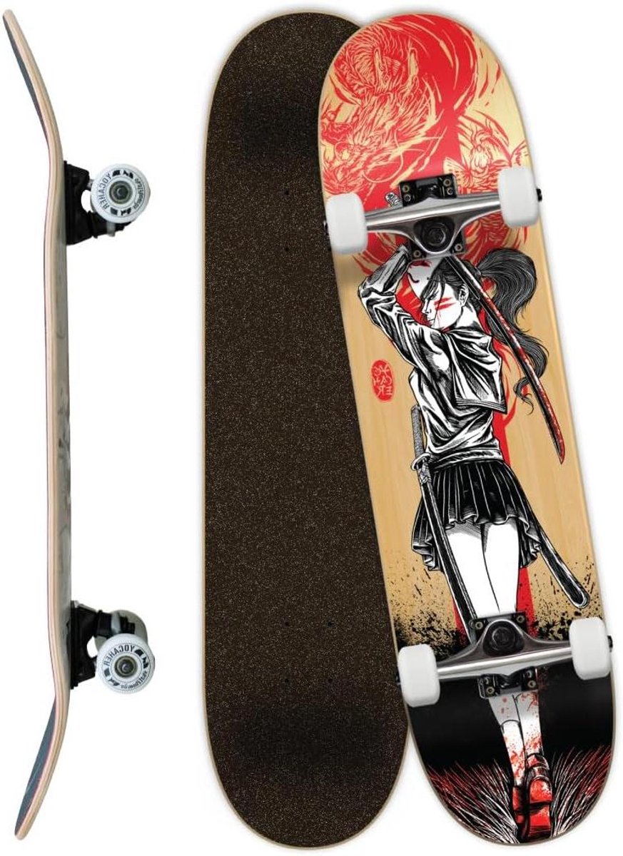 Skateboard Compleet Trickboard Longboard Straat Tricks 7-laags Canadese Esdoorn 31″ x 7.75″