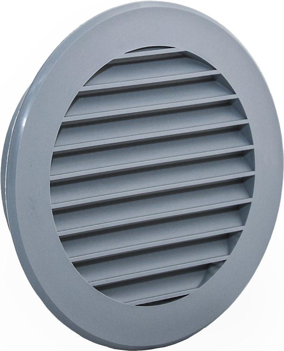 Ventilatierooster Rond - Afsluitrooster Grijs - Ventilatie Afsluiten - Met Insectennet - Ø 100 mm - Grijs